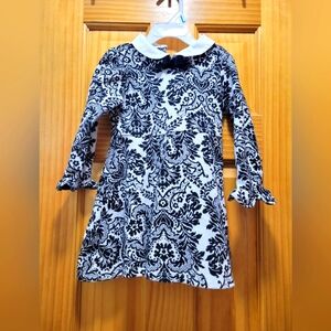 Janie And Jack Floral Collared Bow Dress Size 3